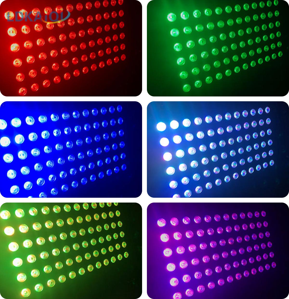 Led Wall Washer Light With Barn Door 72X3W RGB 3in1(图2)