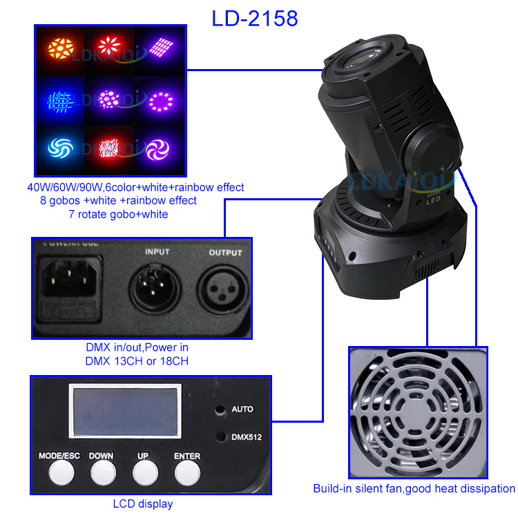 LED SPOT Moving Beam Spot Moving Head Light 60W/90W(图1)