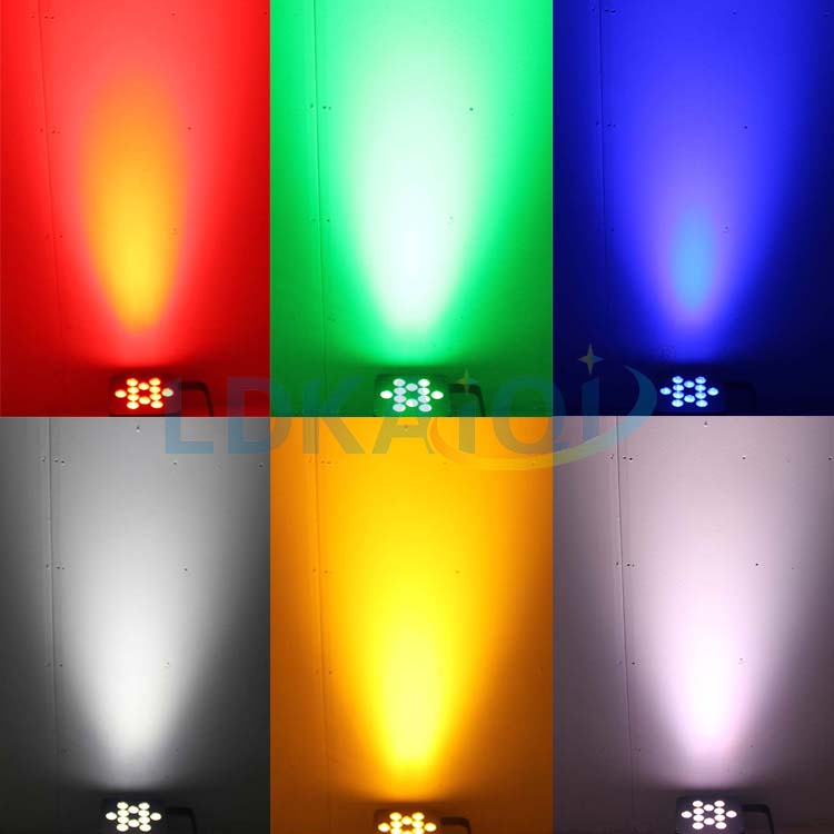 Led Battery Wireless Flat Led Par Lights 12*10W 4in1/5in1/6in1(图1)