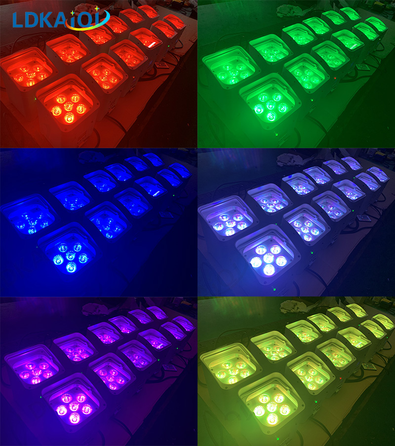 Led Battery Wireless Uplight Par Can Light 6X18W 6in1 (图2)