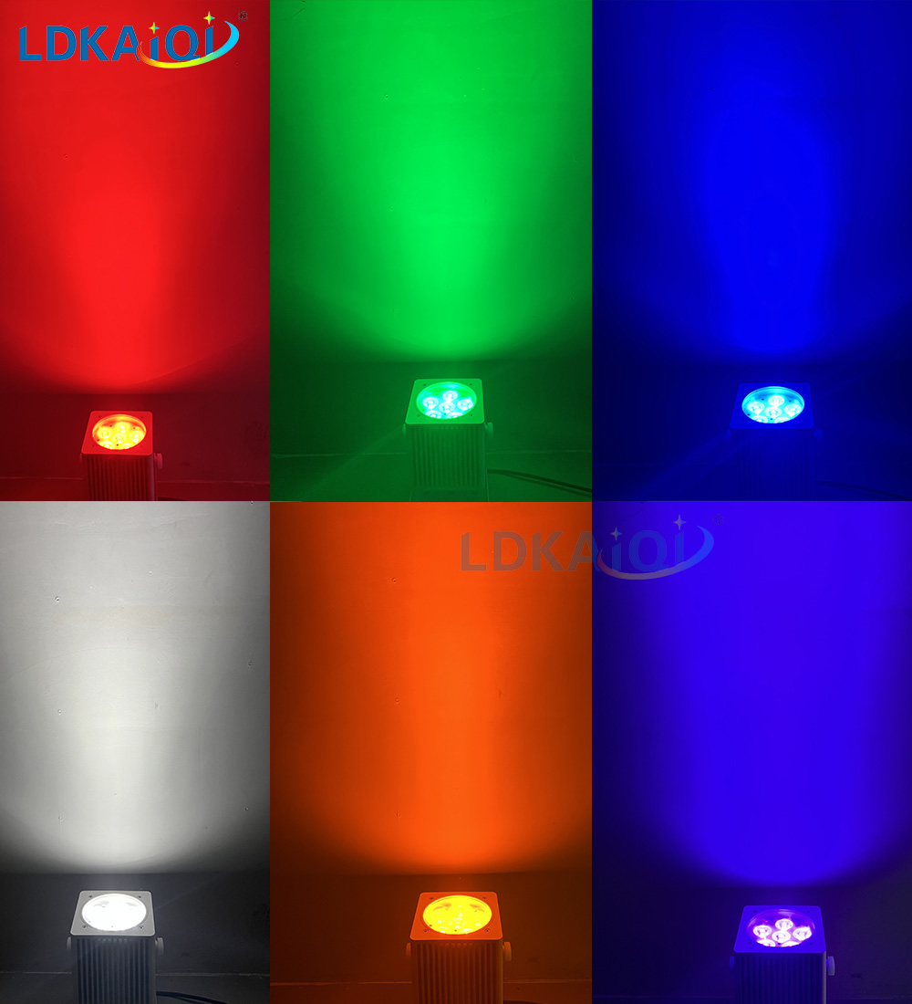 Waterproof Led Battery Wireless Par Can Light 6X18W 6in1(图2)