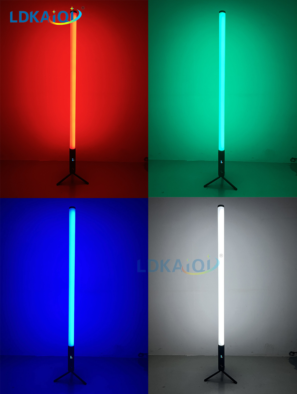 LED Tube Pixel Light 360 degrees Waterproof battery wireless remote and App control (图1)