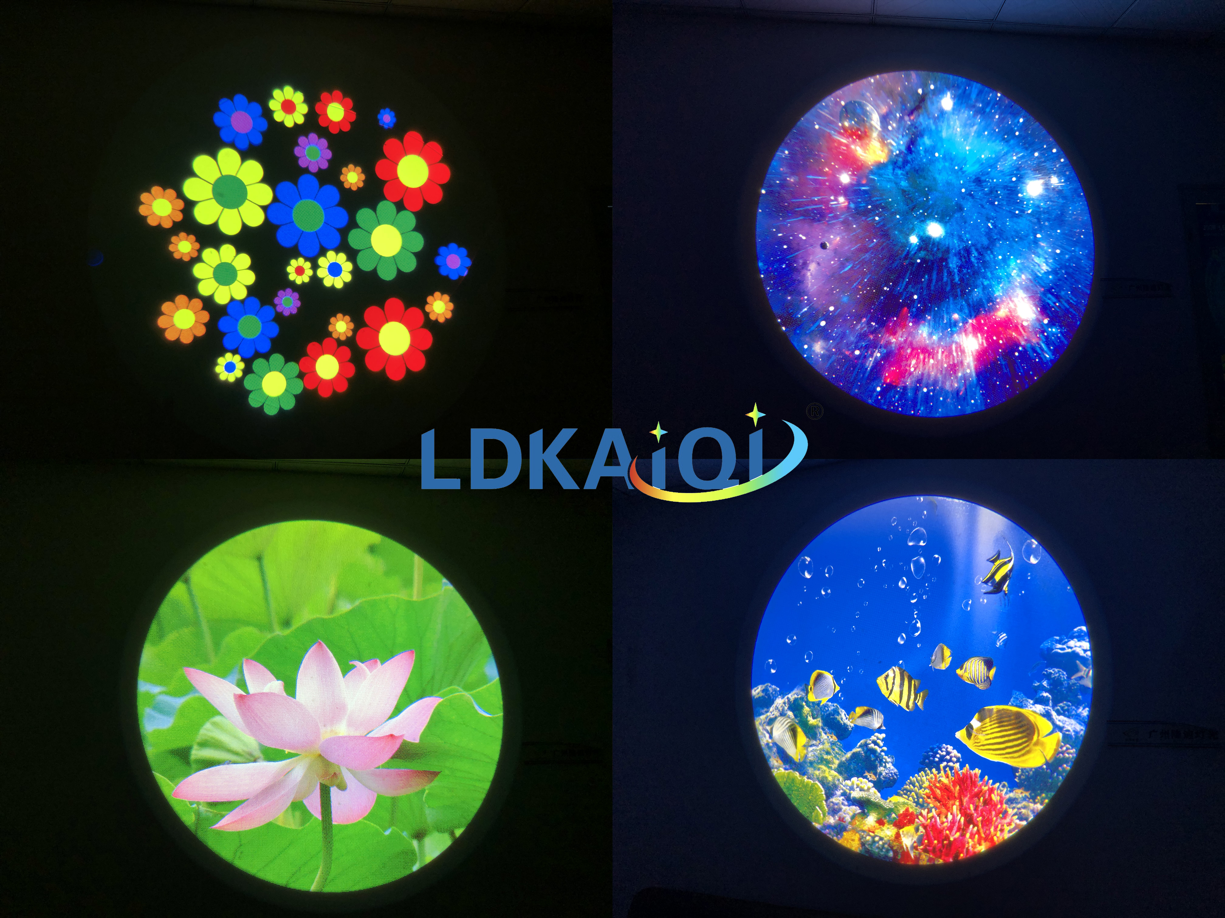 IP65 LED 4 Gobos Projector Light 200W(图2)