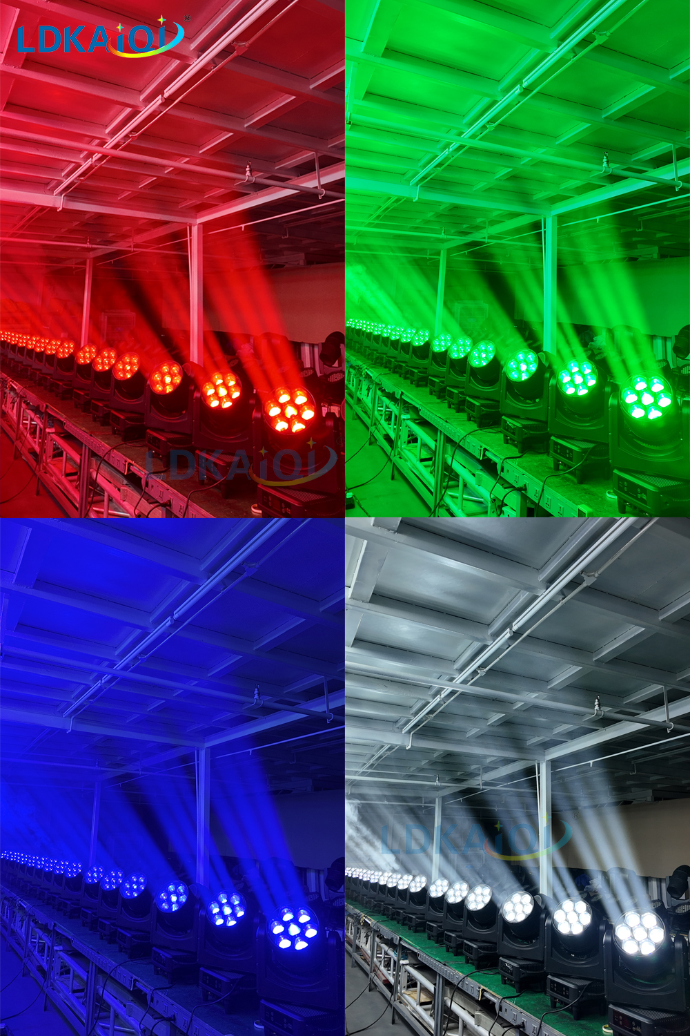 Zoom Bee-eyes Wash Led Moving Head Light 7X60W RGBW 4in1 IP65(图1)