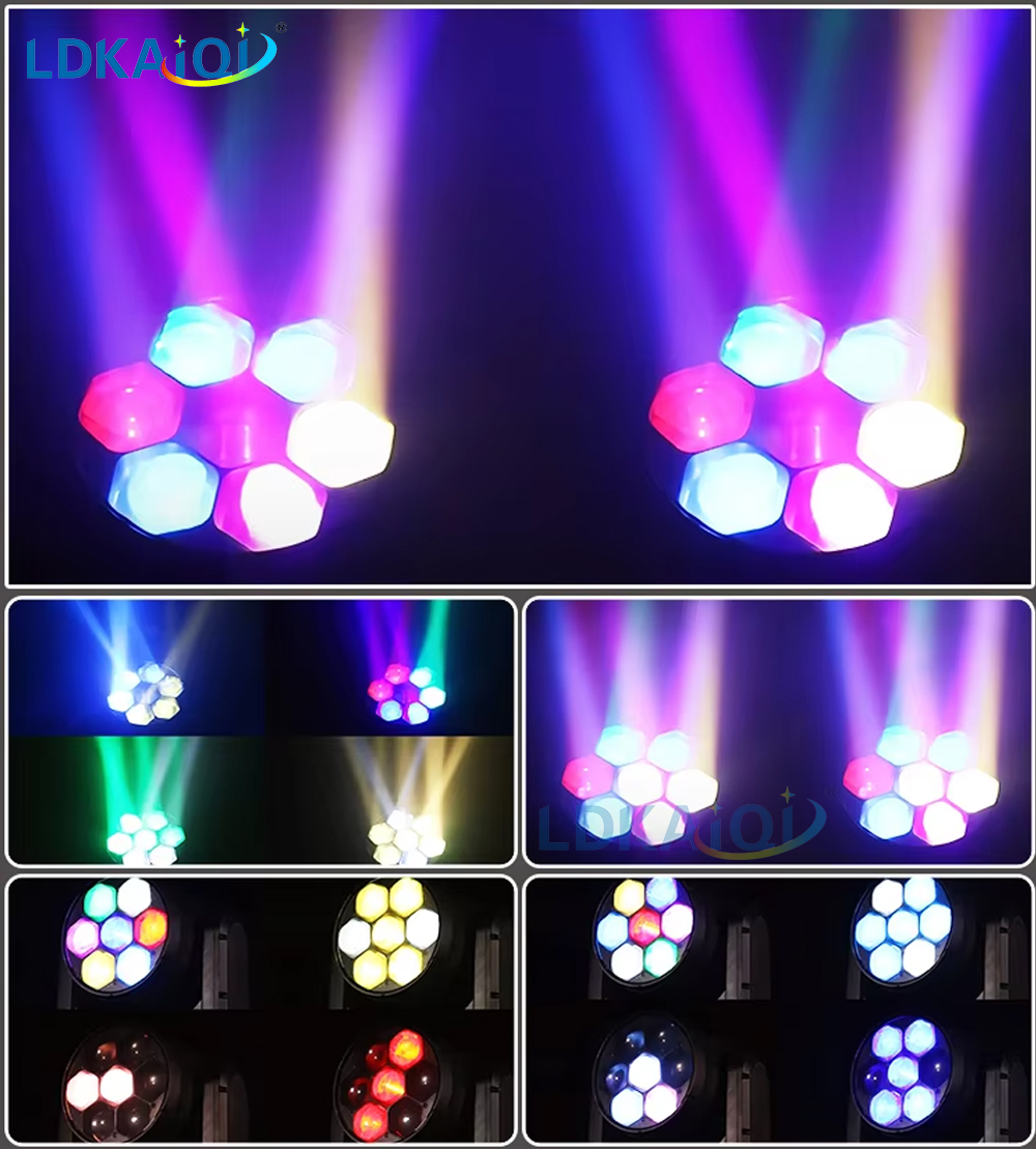 Zoom Bee-eyes Wash Led Moving Head Light 7X60W RGBW 4in1 IP65(图4)