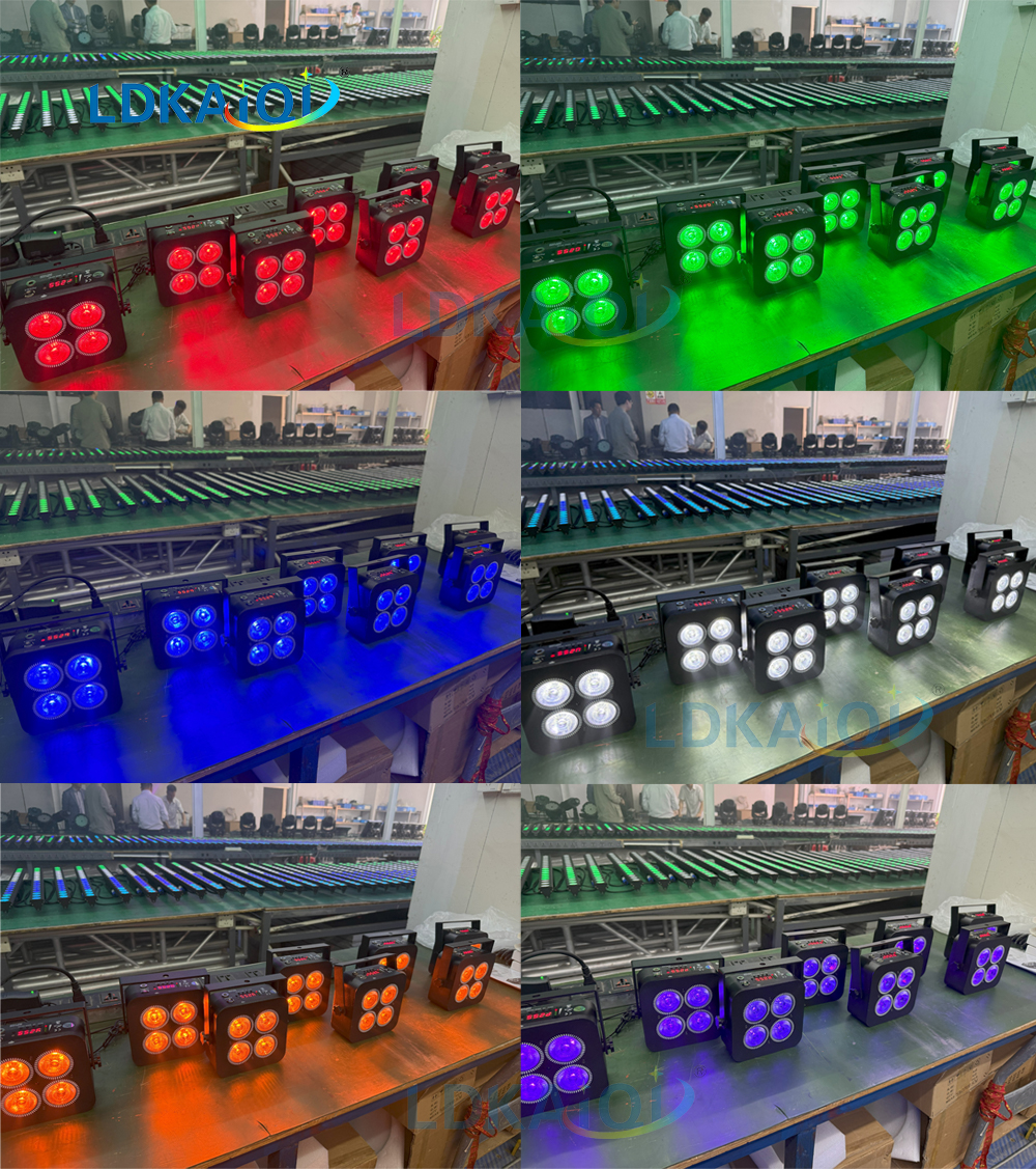Led Battery Wireless Uplight Par Can Light 4X18W 6in1(图1)